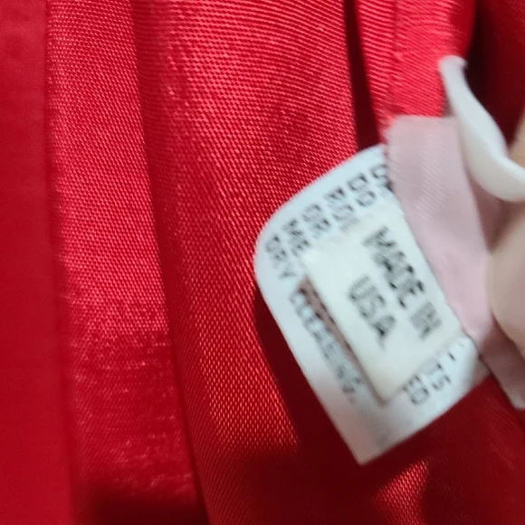 Angelica For Mary Kay Bold Red Jacket Blazer 12 Tall PTP 20 - Picture 11 of 11